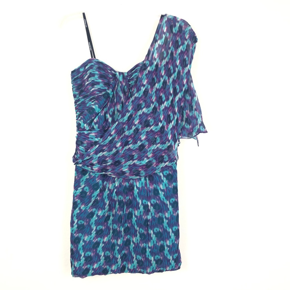 NEW Kurt Thomas One shoulder Silk Mini dress AJK